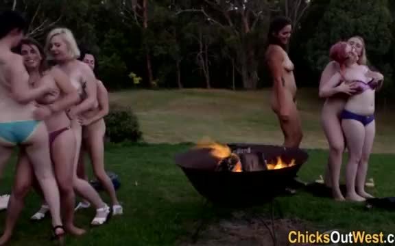 Aussie lesbians partying